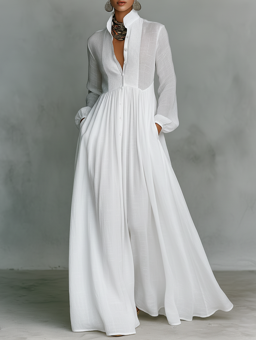 Sera Maxi Dress | Lightweight Button-Front Summer Dress for Women 0