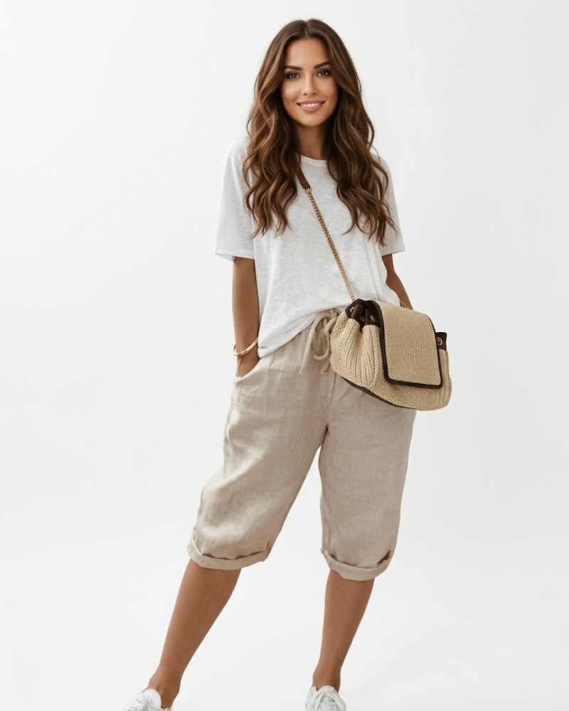 Sera Women's Trousers | Cotton-Linen Blend, Relaxed Fit 2