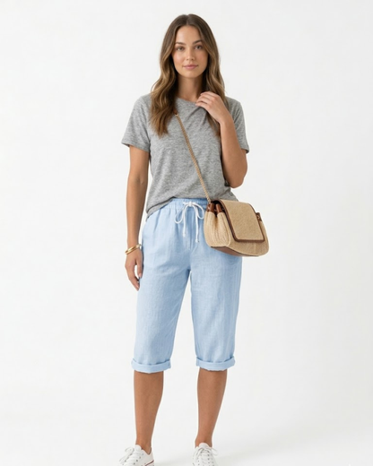 Sera Women's Trousers | Cotton-Linen Blend, Relaxed Fit 3
