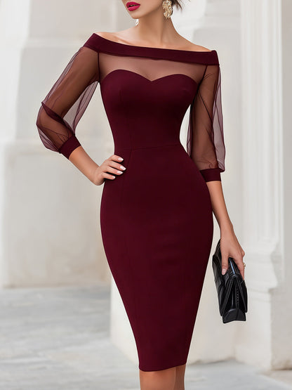 Sierra Midi Dress | Off-Shoulder Sweetheart Cocktail Dress 9