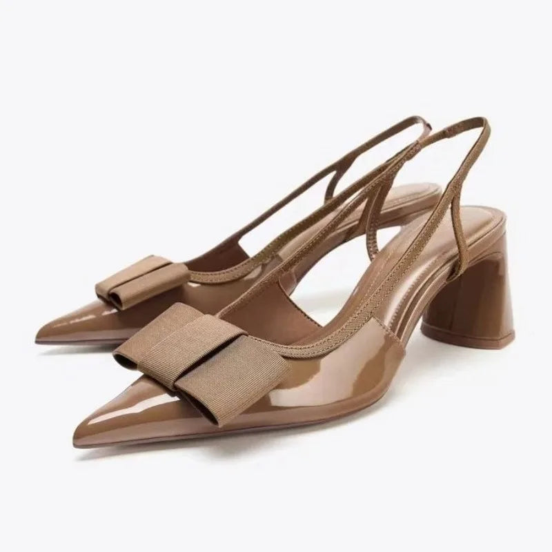 Sierra Slingback Heels | Elegant Bow Detail 0
