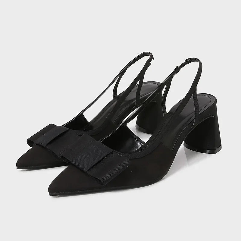 Sierra Slingback Heels | Elegant Bow Detail 2
