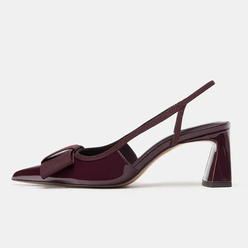 Sierra Slingback Heels | Elegant Bow Detail 3