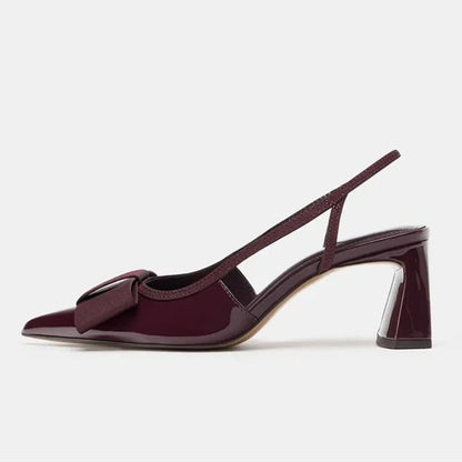 Sierra Slingback Heels | Elegant Bow Detail 3