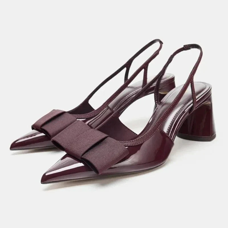 Sierra Slingback Heels | Elegant Bow Detail 4