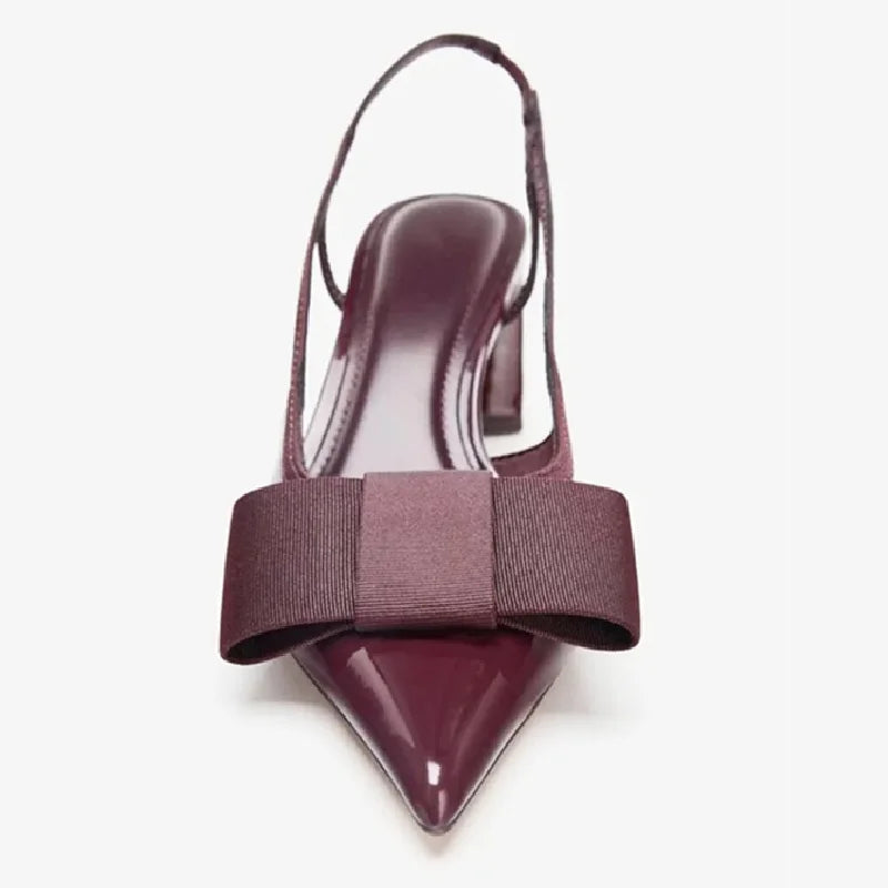 Sierra Slingback Heels | Elegant Bow Detail 5