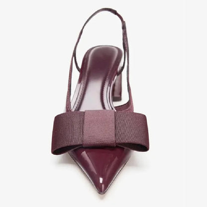 Sierra Slingback Heels | Elegant Bow Detail 5