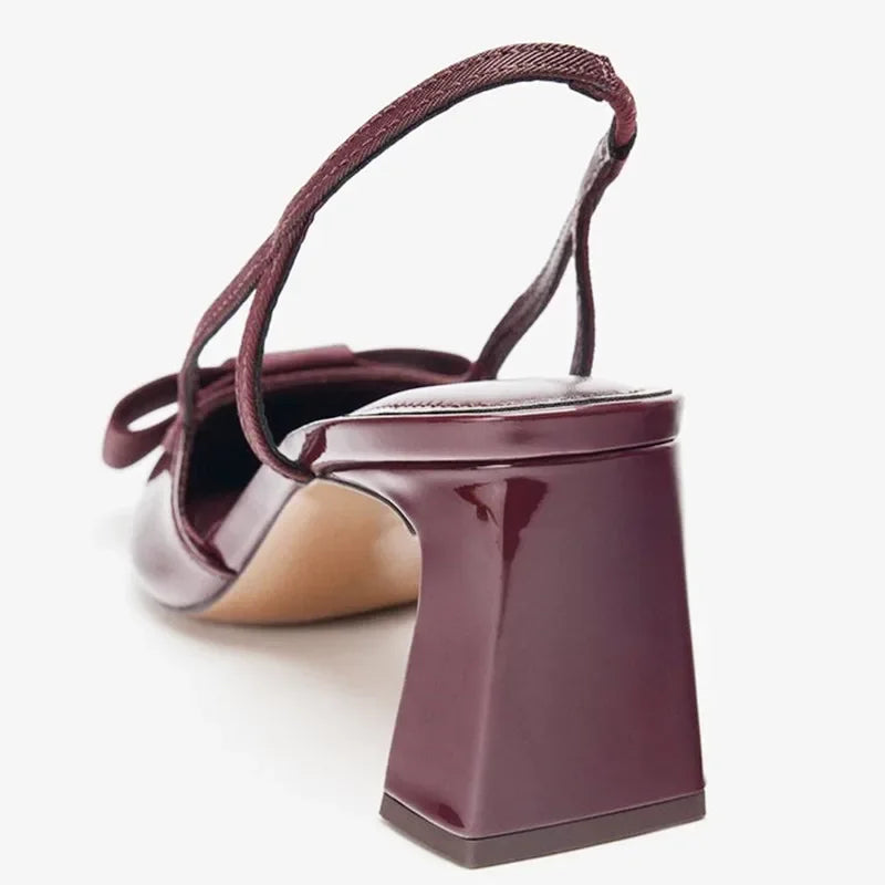 Sierra Slingback Heels | Elegant Bow Detail 6