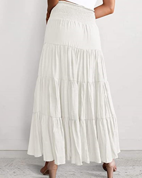 Vestido maxi 2 en 1 para mujer Amelia: estilo bohemio halter con cintura elástica