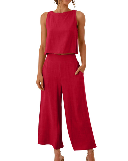 Soleil Women's Set | Linen-Cotton Blend, Relaxed Fit 10