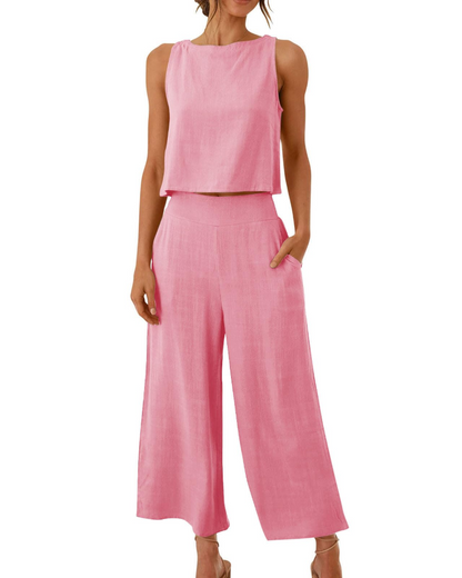 Soleil Women's Set | Linen-Cotton Blend, Relaxed Fit 11
