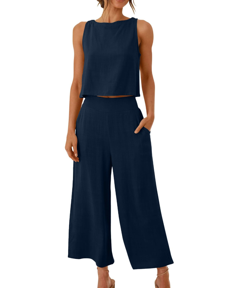 Soleil Women's Set | Linen-Cotton Blend, Relaxed Fit 13