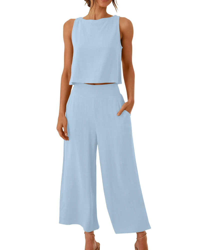 Soleil Women's Set | Linen-Cotton Blend, Relaxed Fit 15