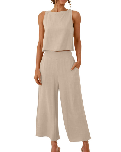 Soleil Women's Set | Linen-Cotton Blend, Relaxed Fit 16