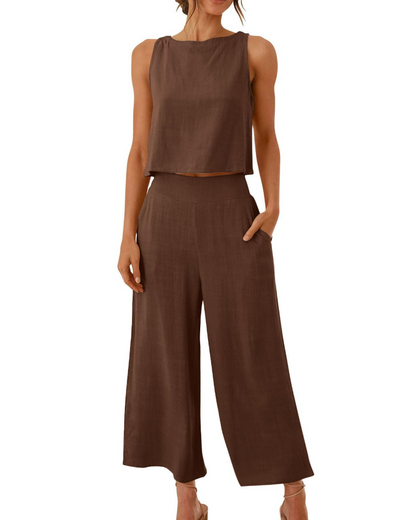 Soleil Women's Set | Linen-Cotton Blend, Relaxed Fit 18