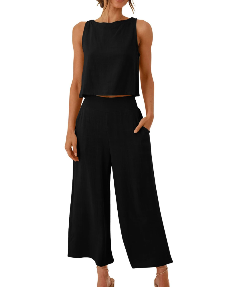 Soleil Women's Set | Linen-Cotton Blend, Relaxed Fit 6