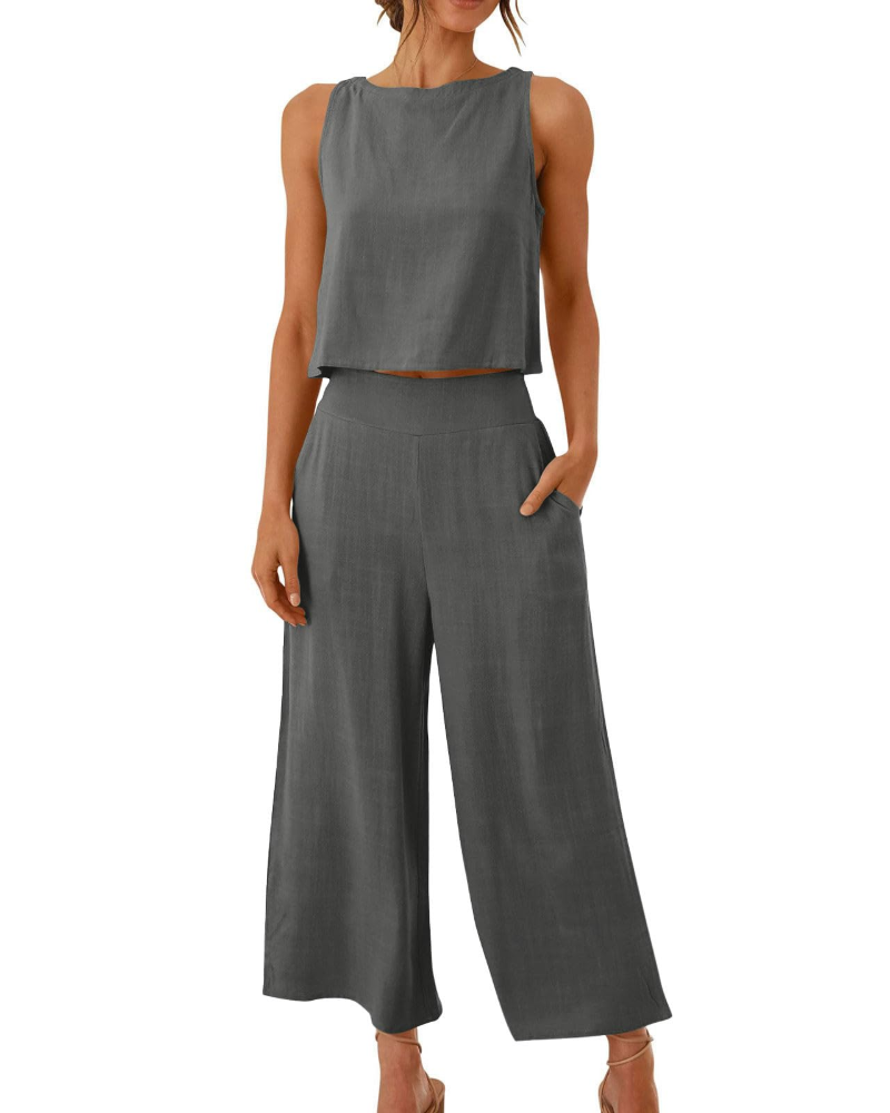 Soleil Women's Set | Linen-Cotton Blend, Relaxed Fit 7