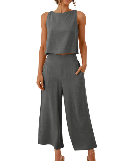 Soleil Women's Set | Linen-Cotton Blend, Relaxed Fit 7