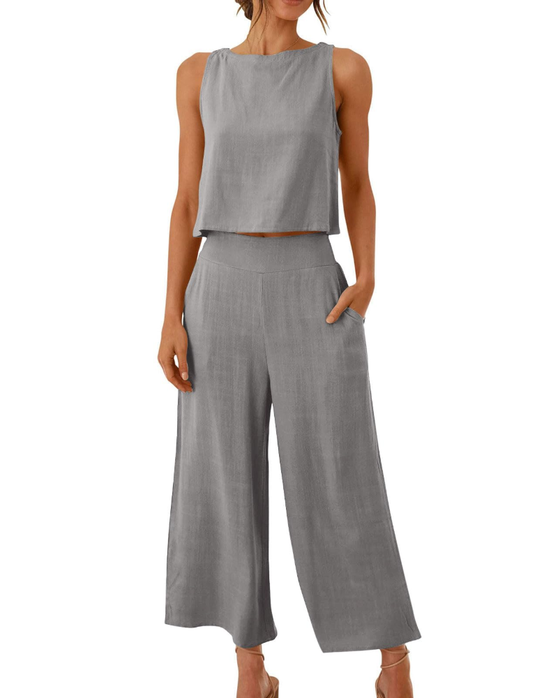 Soleil Women's Set | Linen-Cotton Blend, Relaxed Fit 8