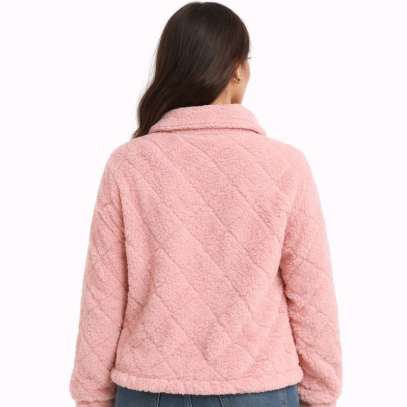 Teddy Half-Zip Sweater | Women's Cozy Fleece Top 2