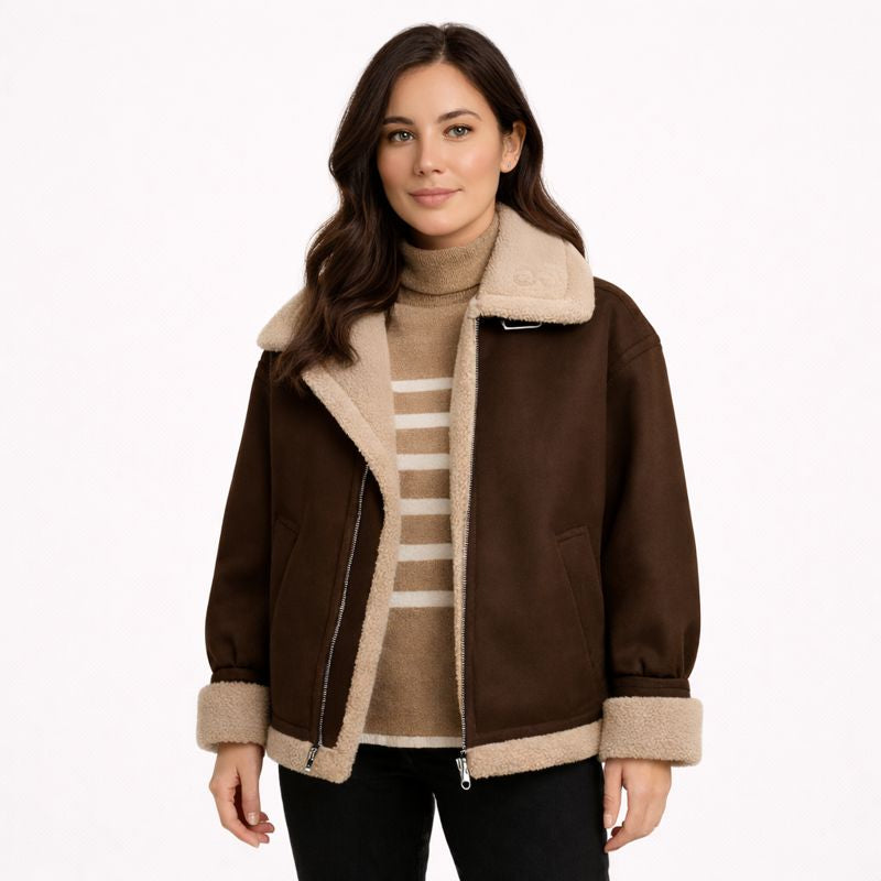 Teddy Lined Vintage Suede Jacket | Women's Jacket 0