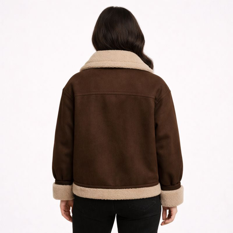 Teddy Lined Vintage Suede Jacket | Women's Jacket 1