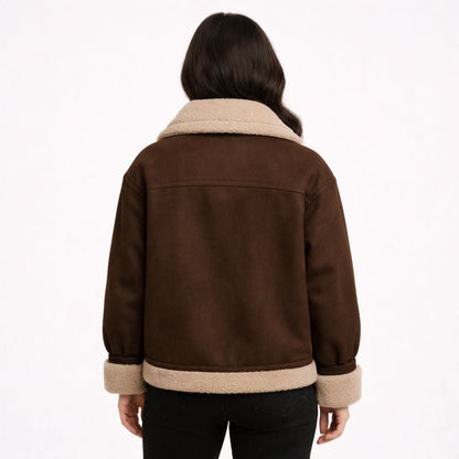 Teddy Lined Vintage Suede Jacket | Women's Jacket 1