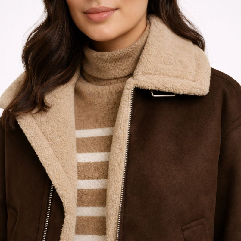 Teddy Lined Vintage Suede Jacket | Women's Jacket 2