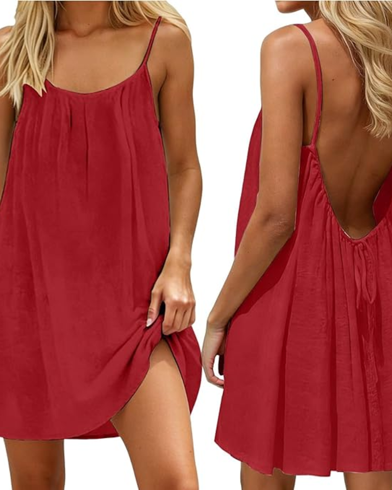 Tina Women's Dress | Cotton-Linen Blend, Loose Fit 3