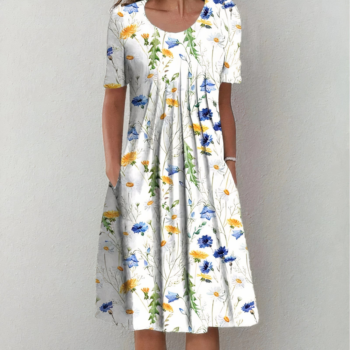 Ulla Women's Cotton Summer Dress – Breathable Elegant Lightweight Day Dress
