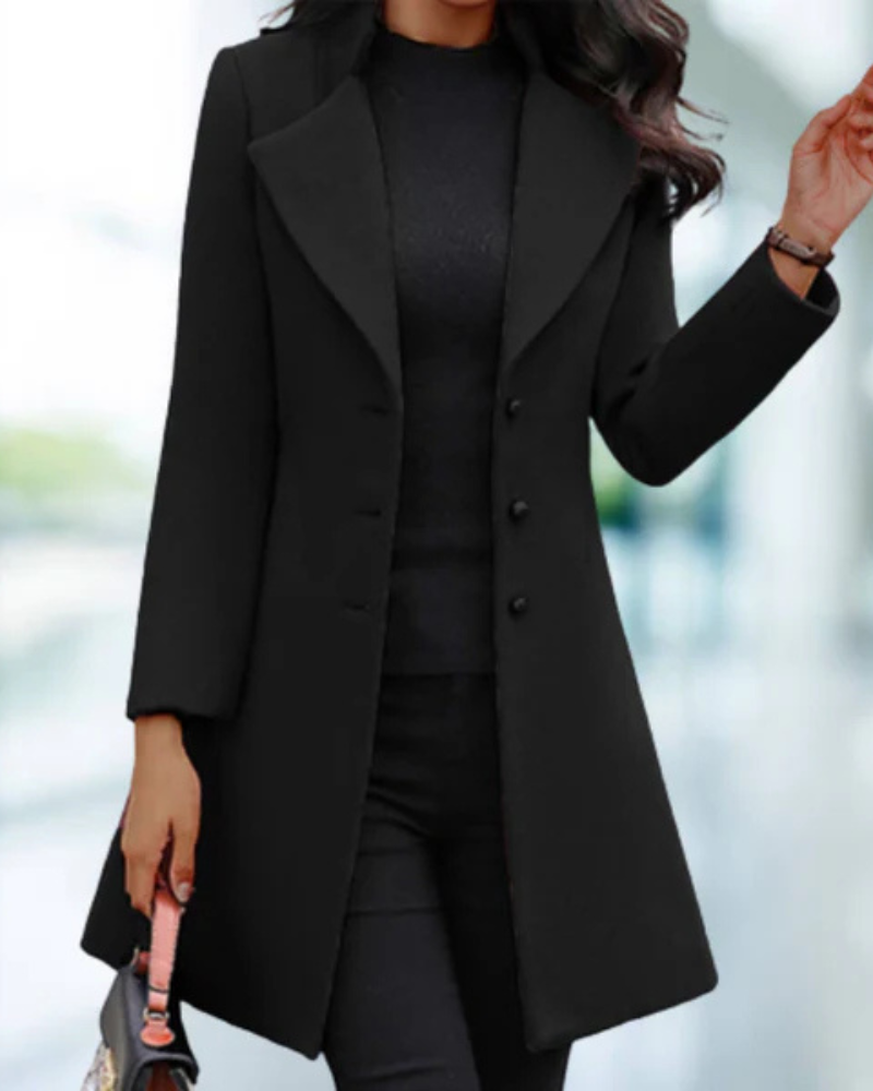Abrigo de mezcla de lana para mujer Juniper – Abrigo de invierno cálido y entallado para conjuntos elegantes