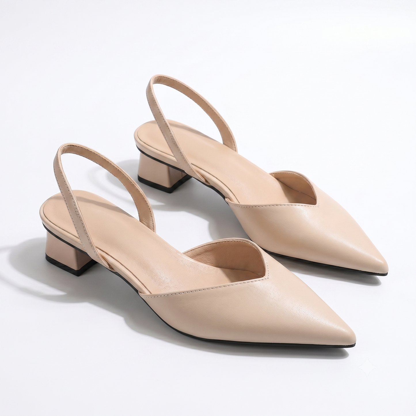 Vera Slingback Heels | Low Block, Comfortable Fit 0
