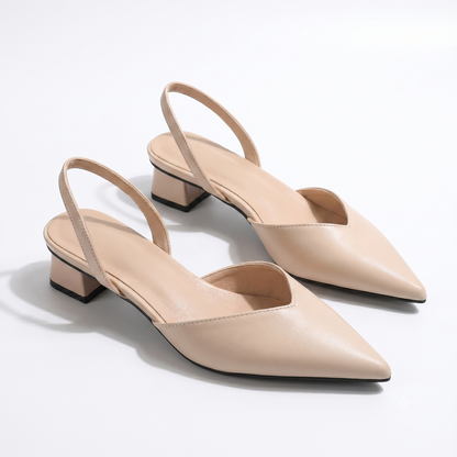 Vera Slingback Heels | Low Block, Comfortable Fit 0