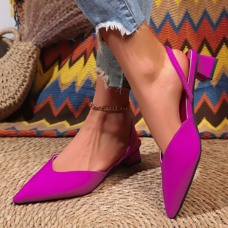 Vera Slingback Heels | Low Block, Comfortable Fit 3
