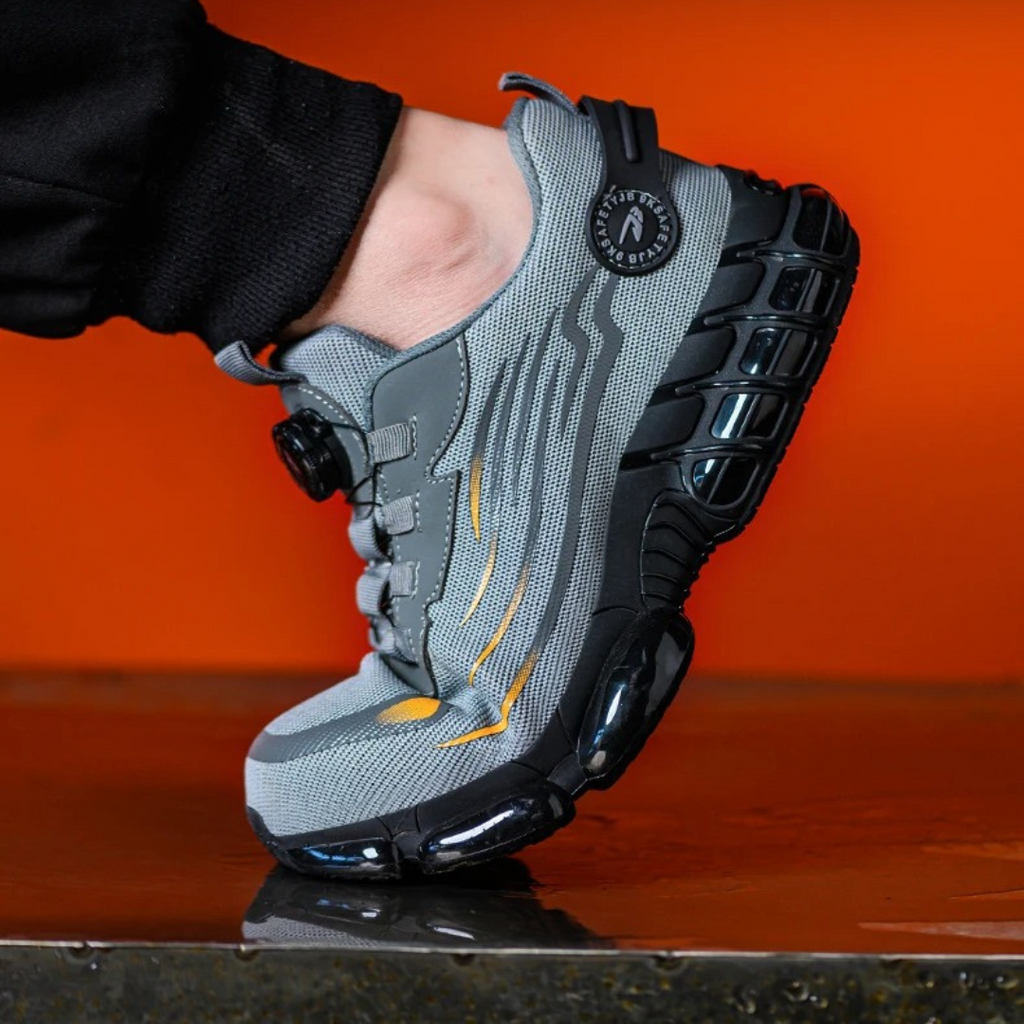 Chaussures de sécurité pour homme Ethan – Baskets de travail avec embout protecteur, semelle antidérapante et ajustement par molette