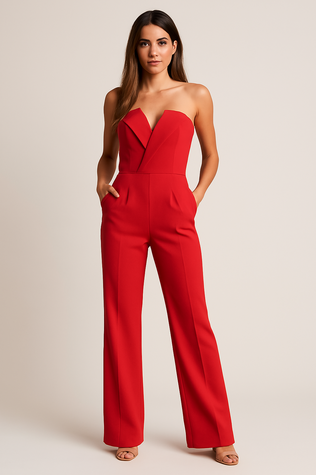 Wina Jumpsuit Women | Elegant V-Neck, Wide-Leg Design 2