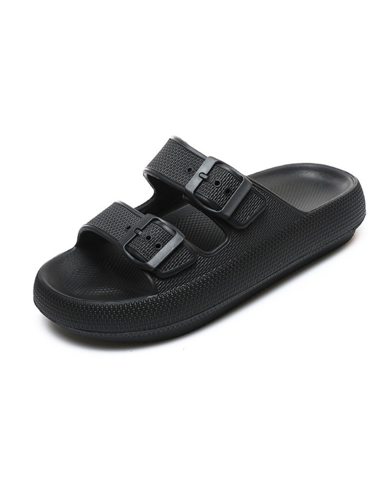 Skylar Women’s Cloud Slides – Adjustable EVA Shower Sandals with Thick Sole