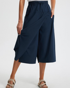 Pantalon corsaire pour femme Sophie – Pantalon extensible taille haute avec cordon de serrage et poches