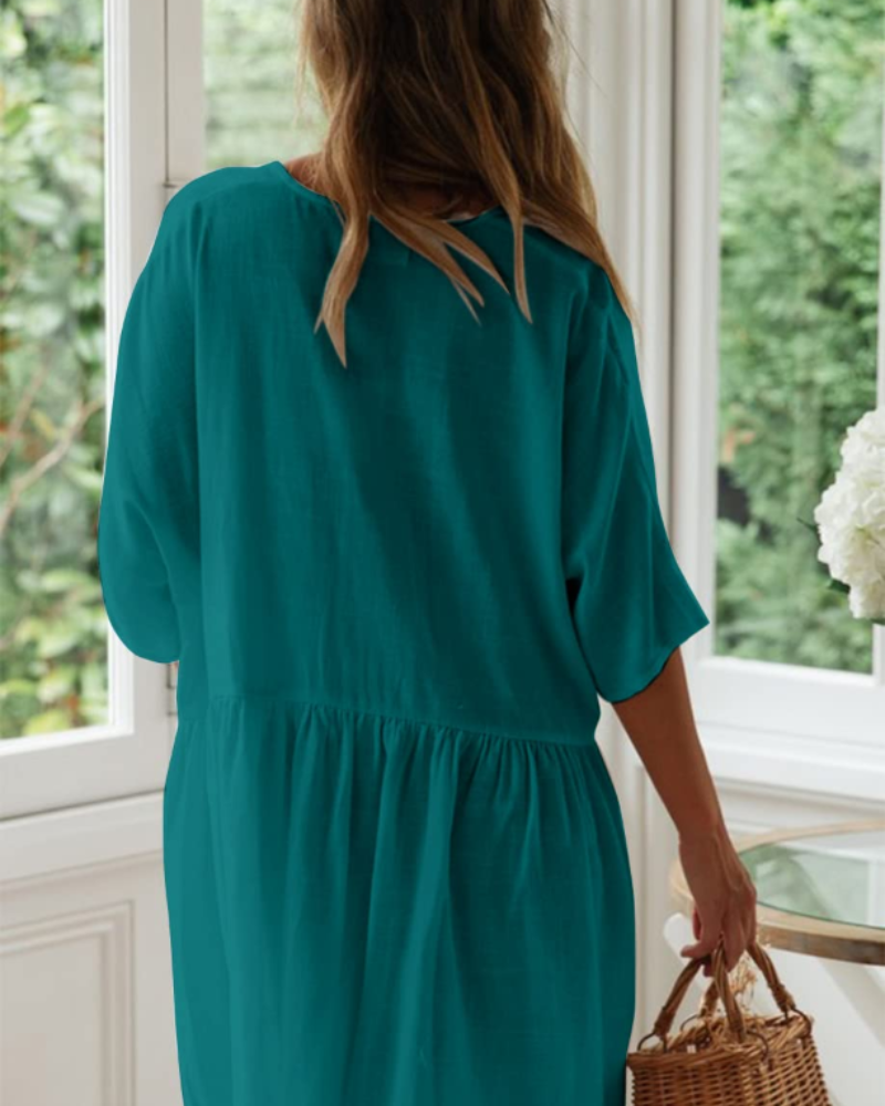 Abito copricostume da donna Scarlett – abito oversize in rayon con scollo a V e tasche