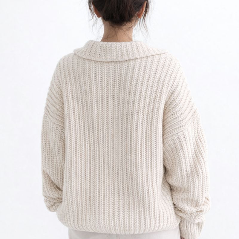 Women's Knitted Sweater with Zipper | Casual Sweater 1