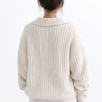 Women's Knitted Sweater with Zipper | Casual Sweater 1