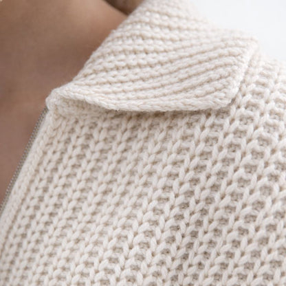 Women's Knitted Sweater with Zipper | Casual Sweater 2