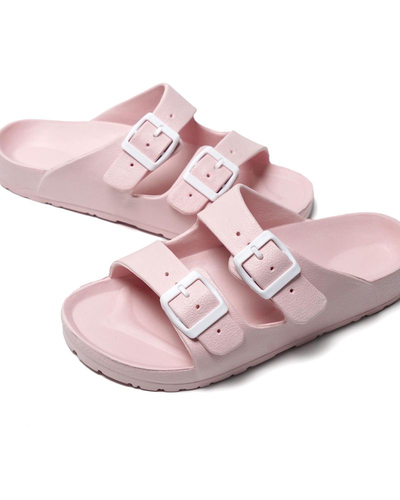 Naomi Women's EVA Flip Flops – Adjustable Wedge Slides with Non-Slip Rubber Sole