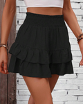 Shorts estivi casual da donna Vanessa a vita alta – leggeri con dettaglio a volant