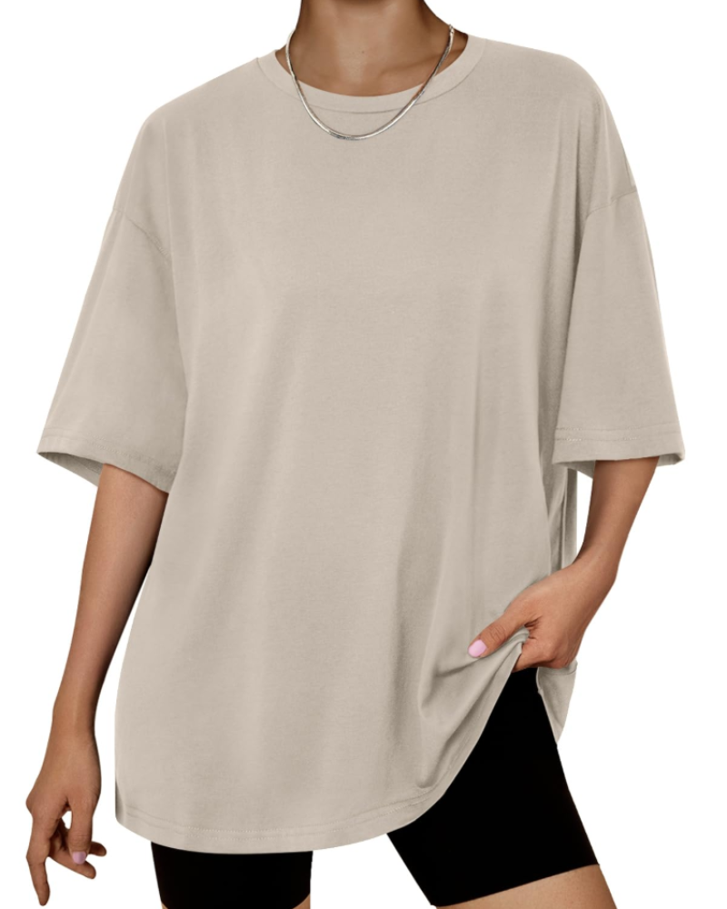 Harper Women’s Oversized T-Shirt – Loose Fit Stretch Cotton Casual Summer Tee