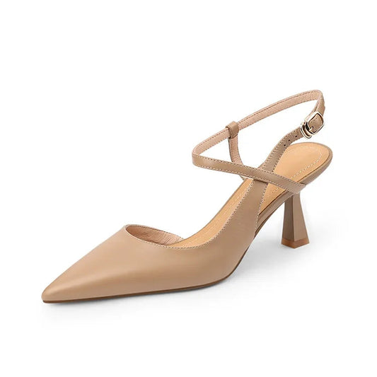 Zara Strappy Heels | Adjustable Ankle Strap, Pointed Design 0