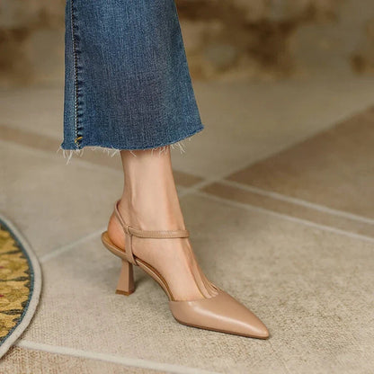 Zara Strappy Heels | Adjustable Ankle Strap, Pointed Design 1