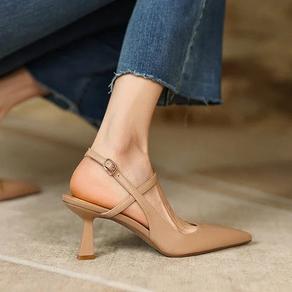 Zara Strappy Heels | Adjustable Ankle Strap, Pointed Design 2