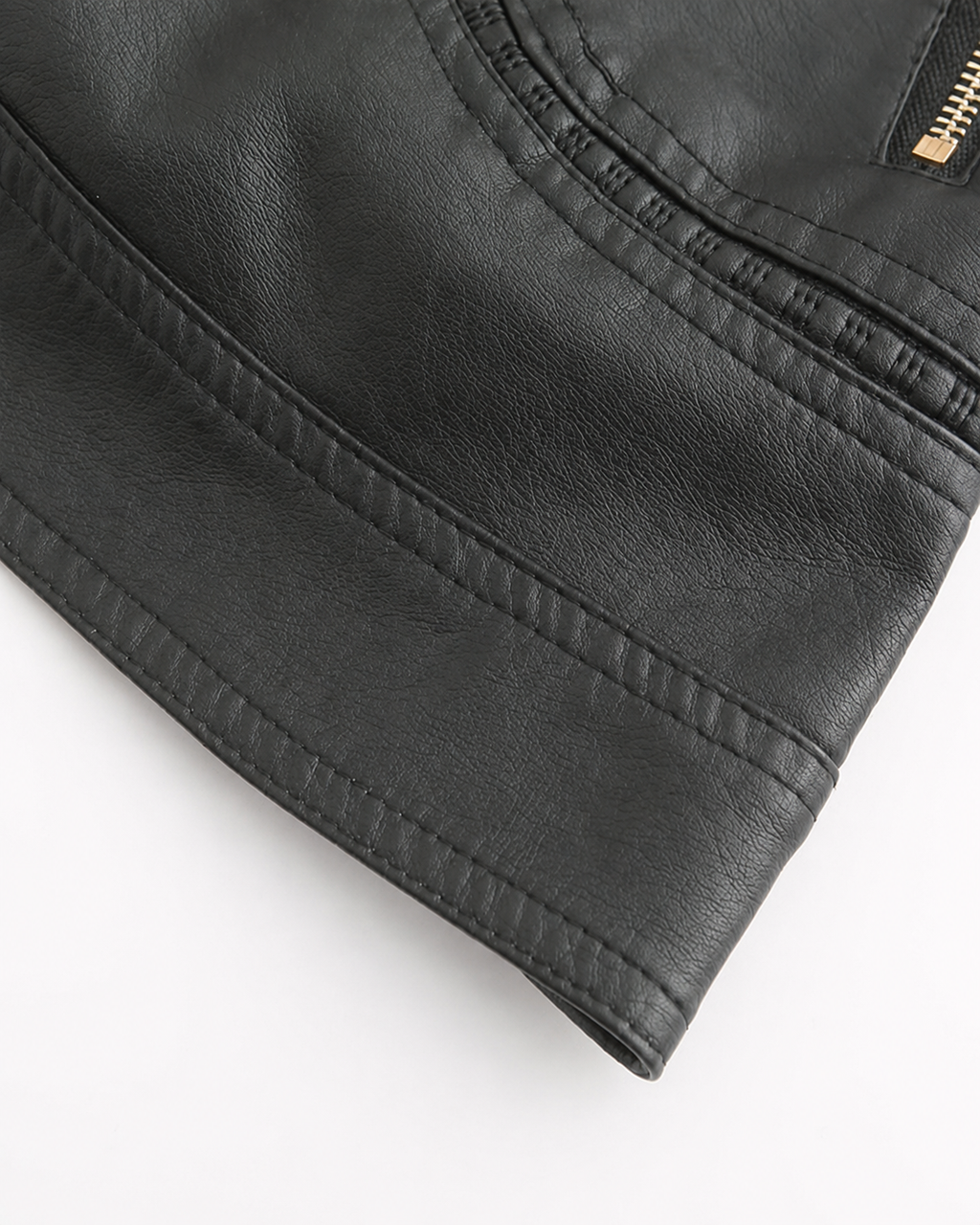 Janiyah Women's Leather Jacket – Stand Collar Zip Jacket with Pockets