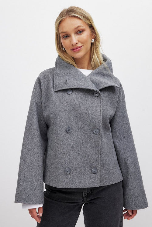 Cappotto corto da donna Arianna – Giacca invernale strutturata doppiopetto